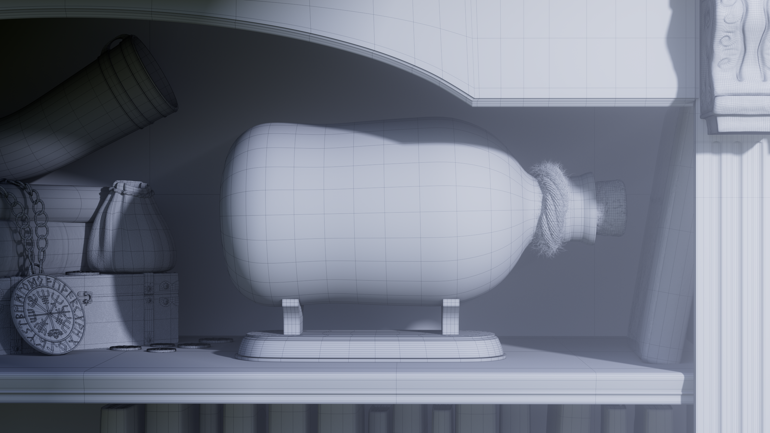 Clay Render - Wireframe